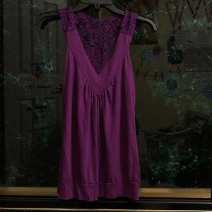 Sleeveless knit lace blouse 💜